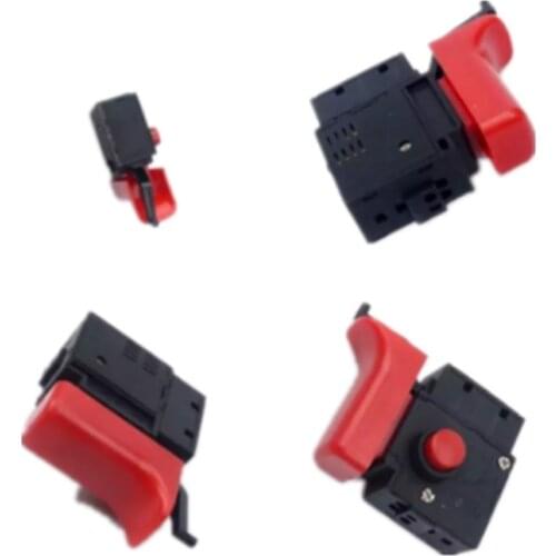 250V 6A 5E4 Lock On Power Tool Electric Drill Trigger Switch Black Red FA2-6/1BEK
