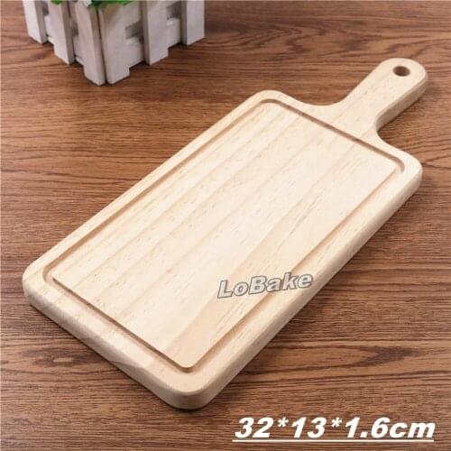 32*23*1.6cm rectangle wooden pizza pan stones pie pancake pans steak holder sushi multi-layer steamed bread pan DIY bakery
