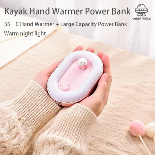 5000mAh 3 in 1 Mini Pocket Warmer Hand Warmer Charging Heater Hand Warmer Winter Home Fast Heater USB Rechargeable night light