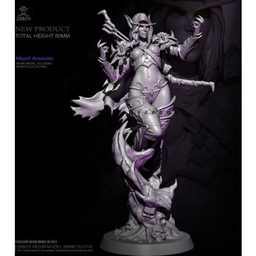 80mm Resin model kits DIY figure self-assembled TD-2731