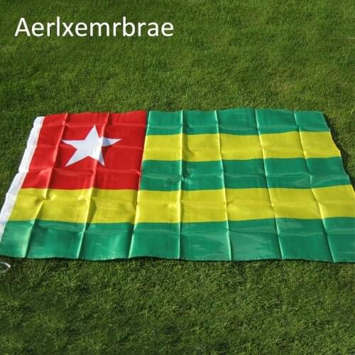 Aerlxemrbrae flag world flying natioal flag hundred percent polyester printed Togo flags and banners 3*5ft decoration