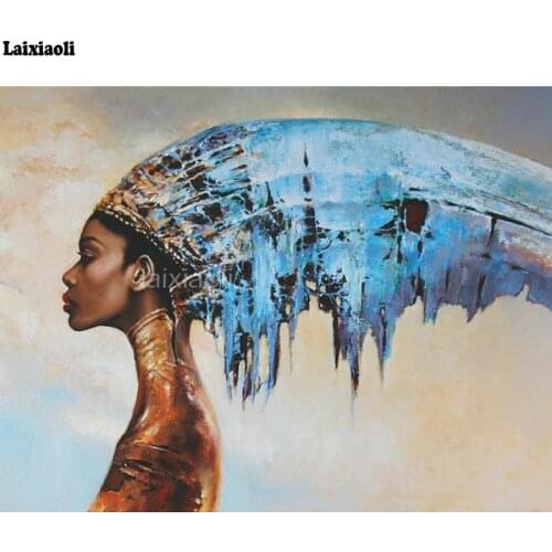 DIY diamond embroidery abstract african woman art diamond painting Cross Stitch full square/Round Rhinestone mosaic home decor