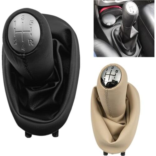 5/6 Speed Car Gear Shift Knob PU Leather Gaitor Boot For Renault Clio 2 II Clio 3 III Megane 2 II Scenic II Kangoo Auto Parts