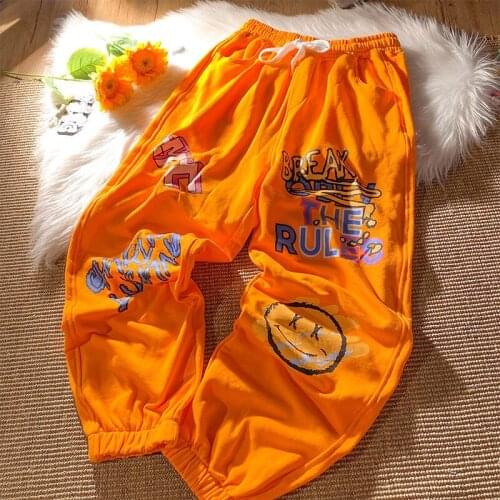 NEW Hip Hop Streetwear Graphic Sweatpants Women High Waisted Loose Joggers Casual Bottom Pants 2021Autumn New Goth Teens Clothes