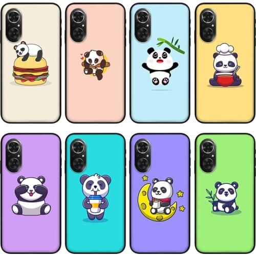 Panda pattern phone case For huawei honor 30 50 pro 50se play 5t 4 , Protective silicone case for huawei nova 7 8 p50 pro