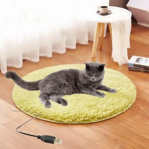 USB Pet Electric Blanket Plush Pad Blanket Cat Electric Heated Pad Anti-scratch Dog Heating Mat Sleeping Bed For Small Dog Cat