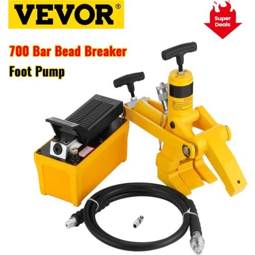 VEVER 750bar / 10000PSI Car Tire Hydraulic Repair Changer Bead Breaker Tool Kit With Foot Pump Suitable for All Kinds of Tires