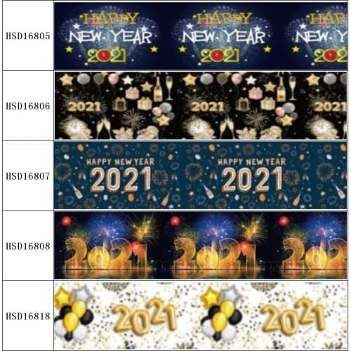 HuangTao 22MM 25MM 38MM 50MM 75mm Printed Pattern on Grosgrain Ribbon for diy ribbon