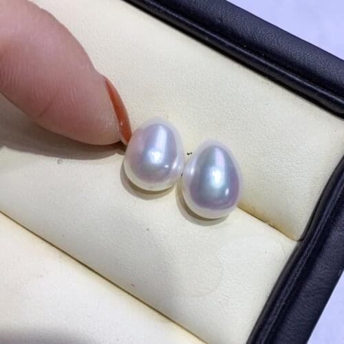 3A quality Natural Freshwater Pearl 7x11mm-7x13mm whole-hole Rice-shaped Pearl for jewelry