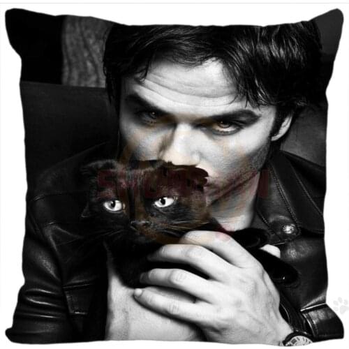 Hot Sale New Custom ian somerhalder Square Pillowcases zipper Custom Pillow Case 20x20cm 35x35cm 40x40cm