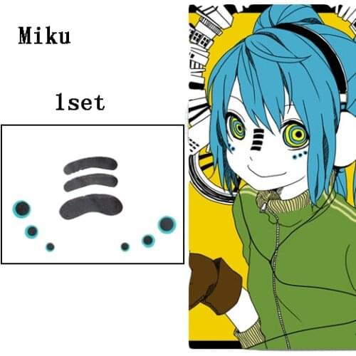 Brdwn VOCALOID Miku Rin/Len Luka Gakupo Gumi Cosplay Tattoo Stickers