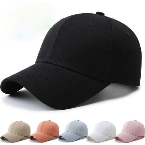 Mens and Womens Curved Sun Shade Baseball Cap Fashion Trend Adjustable Outdoor Sports Sunscreen Helmet Plain Simple