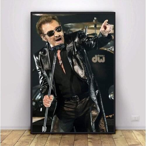 Johnny Hallyday Novelty DIY 11CT Embroidery Cross Stitch Kits Needlework Craft Set Cotton Thread Printed Canvas Home Room