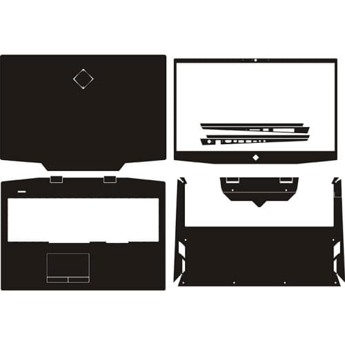 Carbon fiber Laptop Sticker Skin Decal Cover Protector for HP Omen 17 (2019) 17-cb0001TX 2070 17.3"