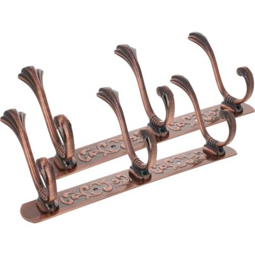 MroMax 1/2PCS Row Hooks Stainless Steel Polishing 250/350/450/550/650/750*110mm Embossed 3/4/5/6/7/8 Hooks Home Door Wall Hooks