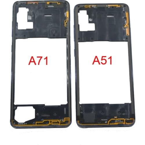 New Middle Frame For Samsung Galaxy A51 A71 A515 A515F A715 A715F Original Phone Housing Center Chassis Cover + Buttons A51 A71