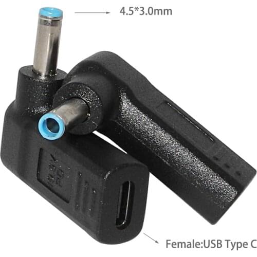Dc USB Type C USB C Female to 4.5*3.0 4.5x3.0mm with Pin Male Plug Converter Power Jack Connector Adapter for Hp Envy Ultrabook