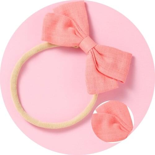 Baby Girl Headband Infant Hair Accessories Cloth Tie Bows Headwear Cotton Tiara Gift Toddlers Bandage Thin Nylon Hairband 2020