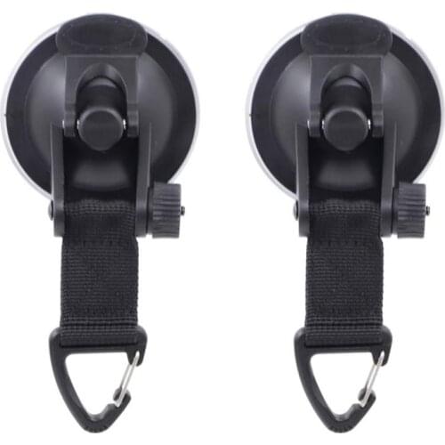 2 Pcs Auto Car Suction Cups Hooks Sunshade Tarpaulin Fastening Suction Cup Outdoor Tent Fixing Hook for Camping Car Van Boat