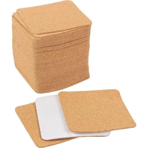 Big deal Self-Adhesive Cork Coasters,Cork Mats Cork Backing Sheets for Coasters and DIY Crafts Supplies (50, Square)