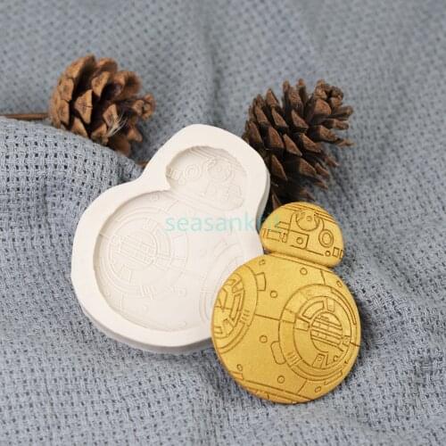 Robots Silicone Mold Resin Kitchen Baking Tools DIY Chocolate Cake Dessert Bread Fondant Mold For Cake Decorating Tools