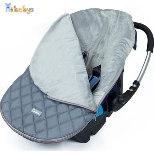 Warm Baby Basket Car Seat Cover Outdoor Newborn Carrier Basket Sleeping Bag Winter Infant Footmuff Cocoon For Sleep 0-12M