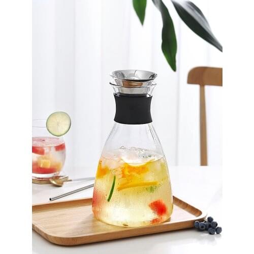 Juice Bottle Heat-resistant Glass Bottle Cold Water Bottle Cold Water Utensil Ice Crystal Water Bottle Mixer