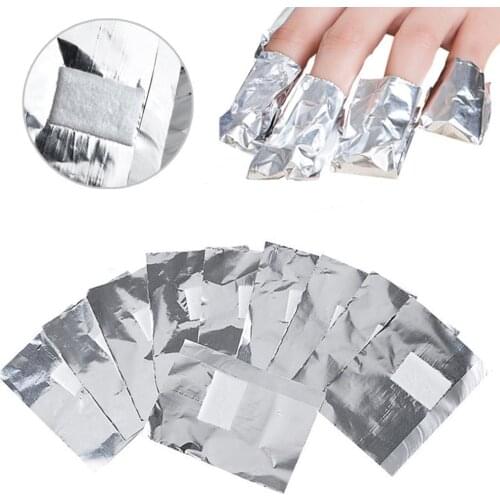 50/100/200Pcs Nail Polish Remover Foils Wraps Soak Off Gel Removal Cotton Pads