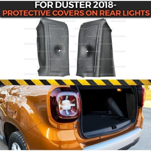Protective covers for Dacia Duster 2018- / Renault Duster 2021- inside of the rear lights plastic ABS guard scuff sill moldings