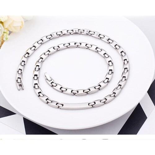 1pcs Stainless Steel Necklace Magnetic Beads Magnetic Therapy Care Necklaces Jewelry Gift Crafts