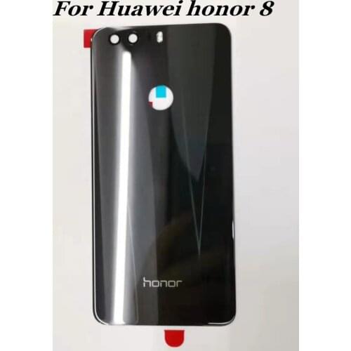 10 PCS 100% Original For Huawei Honor 8 Back Housing Back Cover Glass Battery Case camera len flash camp with LOGO Replacement