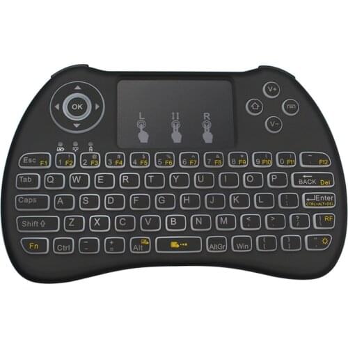 2.4G Mini Wireless Keyboard Backlight Mouse Remote Control for Android TV Box Notebook PC Raspberry Pi