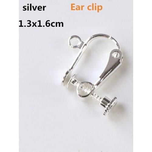 200pcs U shape Clip Earrings No Pierced Ear Clip 1.3x1.6cm Adjustable with hanging earrings Women diy ear Jewelry Accessories