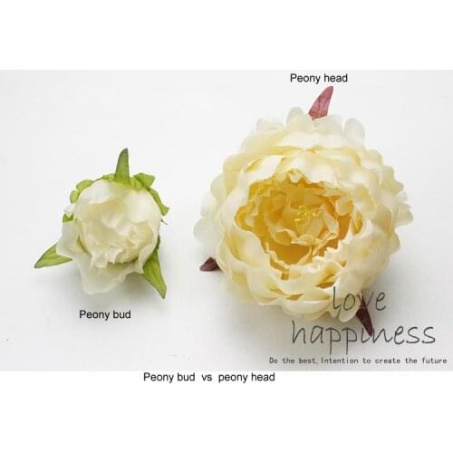 30pcs/lot 12cm artificial peony head 7cm peony bud DIY flower wall ball home party wedding diy accessories photo background