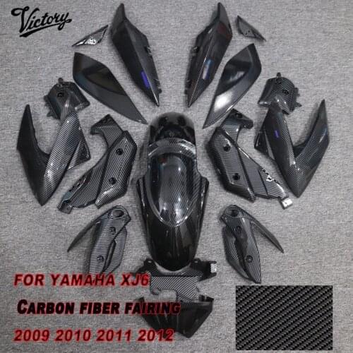 FOR Yamaha XJ6 Motorcycle Accessories Full Car Carbon Fiber Fairing Kit ABS Injection Customized 2009 2012 2011 2010
