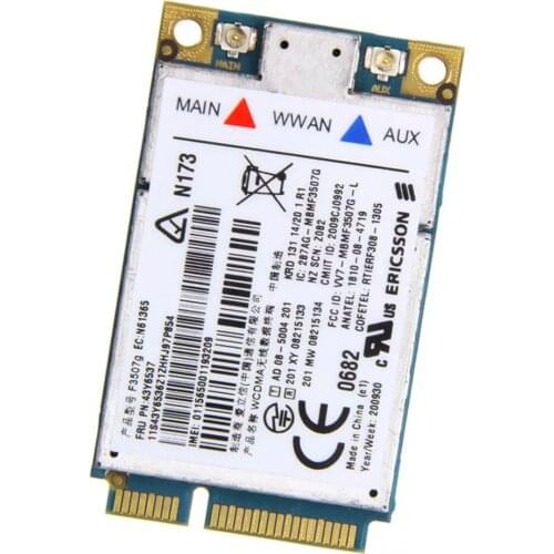 Wireless Adapter Unlocked Ericsson F3507G 3G WWAN HSDPA WCDMA EDGE GPRS GPS 43Y6513 43Y6537 for Thinkpad X200t W500 T500