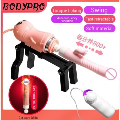 OMYSKY Automatic Sex Machine Telescopic Dildo Vibrators With Bracket Rotation Realistic Penis Masturbation Sex Toys for Adult