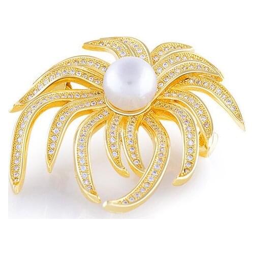 New Delicate British Style Micro-inlaid Craft Thorns Brooch Clothing High-grade Temperament Jewelry Buckle Hijab Pin Gift