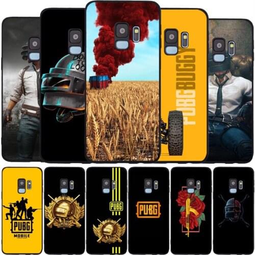 A-PUBG Black Silicone Phone Case For Samsung S21 S20 A11 S10 S10E S9 S8 Plus Lite Note10 Note20 Ultra TPU Cover