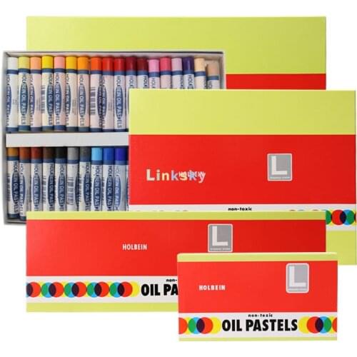 Holbein studio oil pastels 12/24/36/48 colors set,Oil based pastel strip is flexible, not easy to break,Paper box,Art supplies