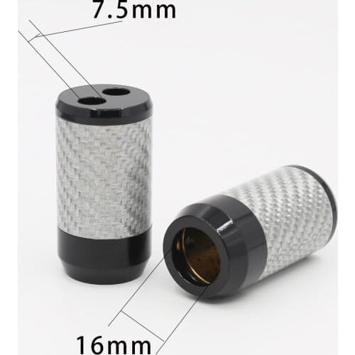 4pcs Wire pants Carbon Fiber Pants Boot Y Splitter 1 To 2 Speaker Audio Cable