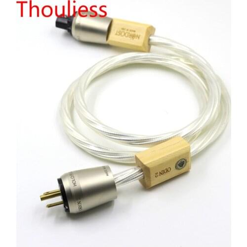 Thouliess Norodst ODIN 2 Reference Schuko AC Power Cord Cable with Gold Plated EU US Plug Power Connection