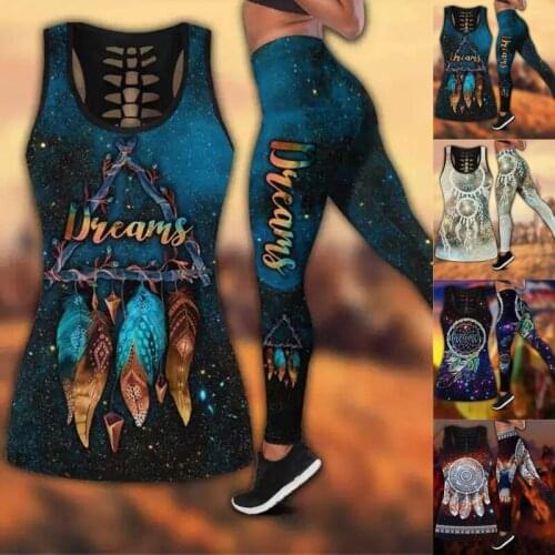 Two Piece Yoga Set Women Sleeveless Tops and Legging Suits Gym Clothing Running Fitness Workout Sets Sportwear Suits Plus Size