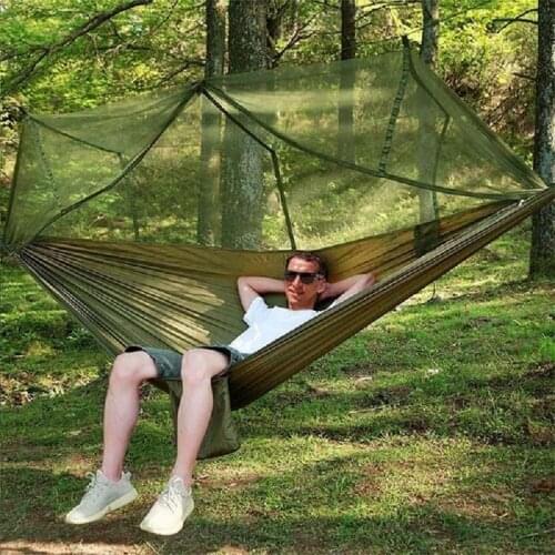 1Set Ultralight Camping Mosquito Net Hammock Set Sunshade Automatic Quick-Opening Mosquito Net Hammock For Outdoor Camping Tools