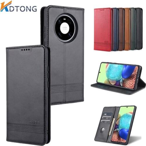 Leather Case For HUAWEI P50 P40 Lite E Mate40 Pro Card Slot Case For HUAWEI Nova 6 7 7i 8 SE PSmart Y5P Y6P Y7P Pro Wallet Cover