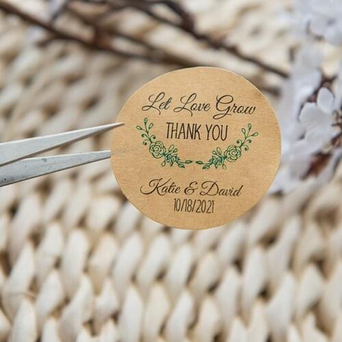 #9NP-40mm diameter round sticker, kraft,Wedding label stickers,Bottle label, candy bag, wedding invitation, postage free