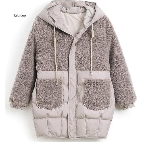 Womens Cotton Clothing Winter New Cotton Coat Short Large Fur Collar Hooded Slim Cotton Jacket Down Jacket