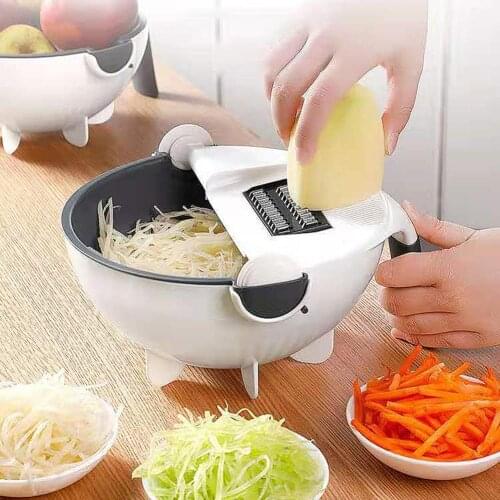 Multifunctional Detachable Vegetable Cutter with Drain Basket Potato Peeler Carrot Grater