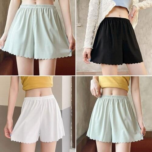 Fashion Safety Short Pants Women Short Loose Panties Stretchy Underwear Female Safe Briefs Boxer Shorts Lingerie Underpants