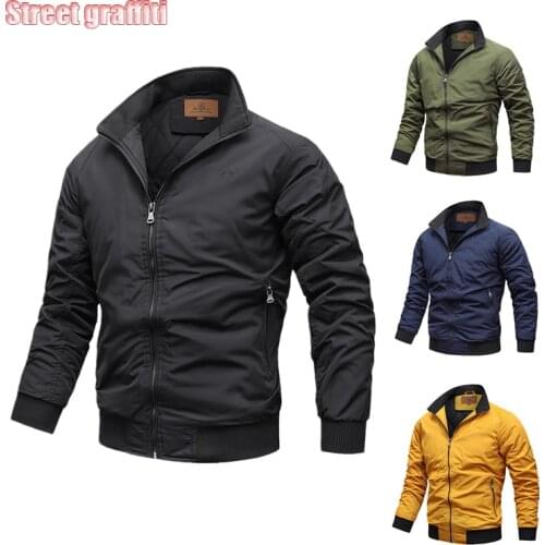 Mens New Windbreaker Jackets Coats 2021 Fashion Bomber Jacket Autumn Men Army Cargo Outdoors Casual Streetwear Mens Jacket